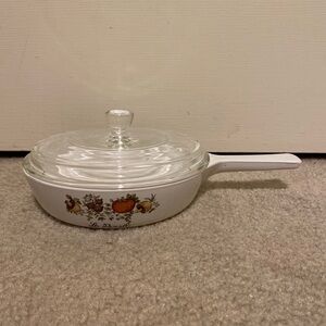 Vintage Corning Ware Spice of Life Le Persil 6 1/2 in Skillet with Lid P-83-B